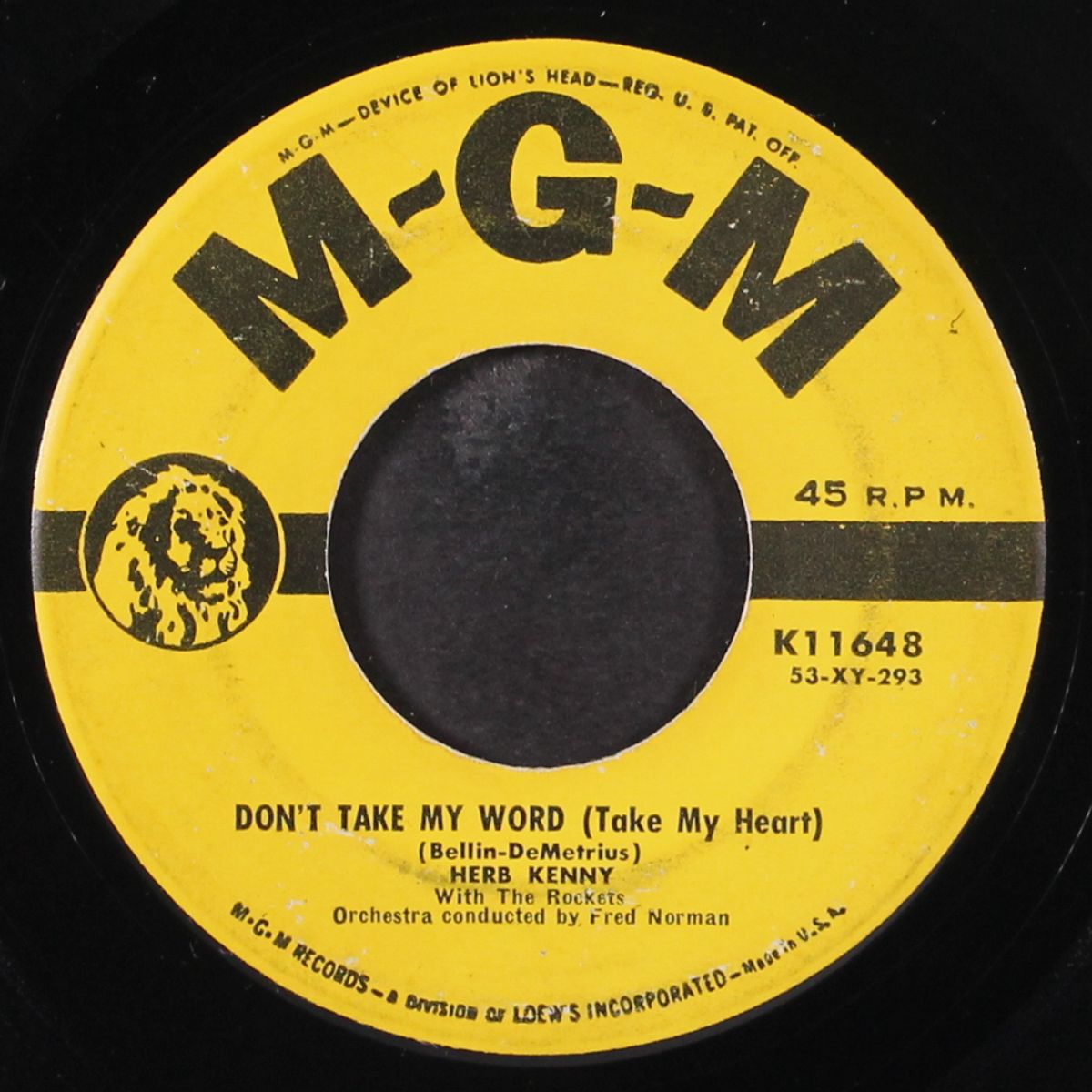 don't take my word / do i have to tell you i'm sorry? by HERB KENNY & ROCKETS