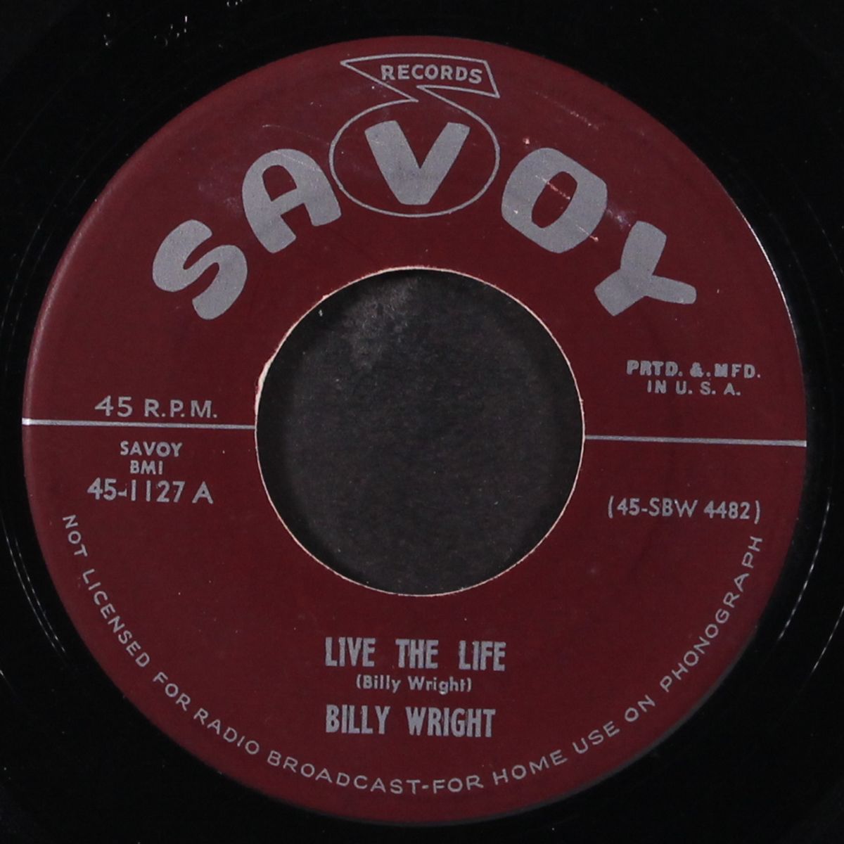 live the life / i remember by BILLY WRIGHT