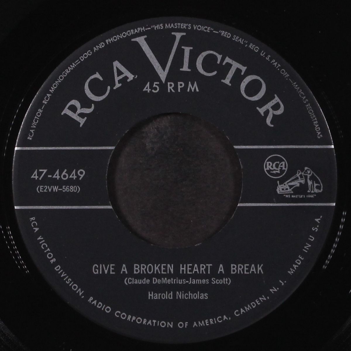corn jug boogie / give a broken heart a break by HAROLD NICHOLAS