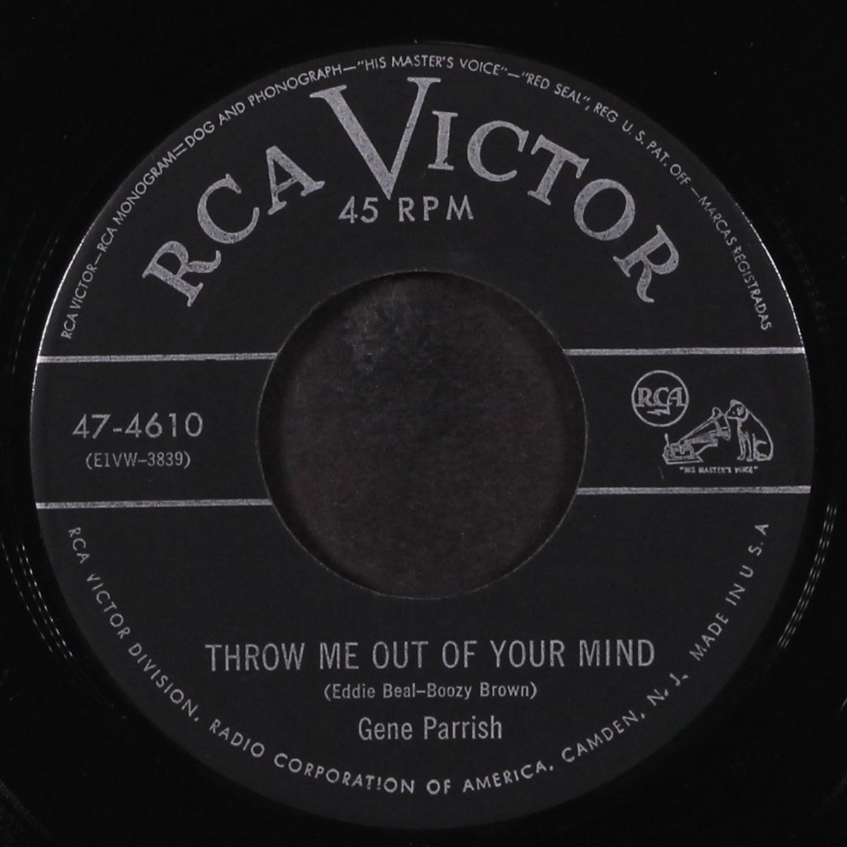 screamin' in my sleep / throw me out of your mind by GENE PARRISH