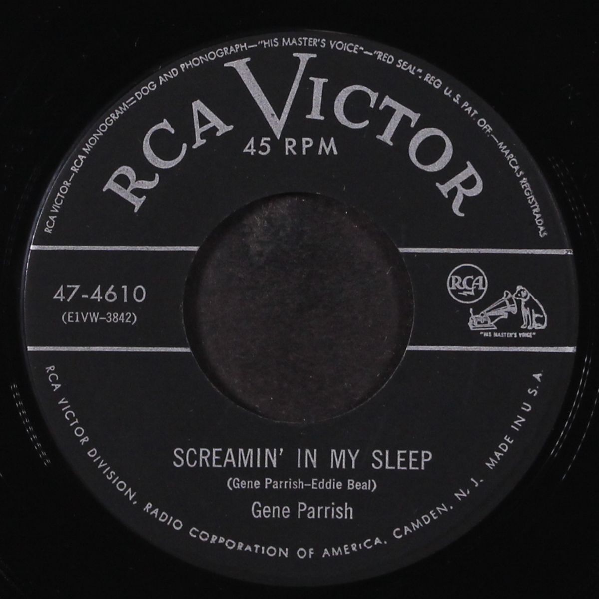 screamin' in my sleep / throw me out of your mind by GENE PARRISH