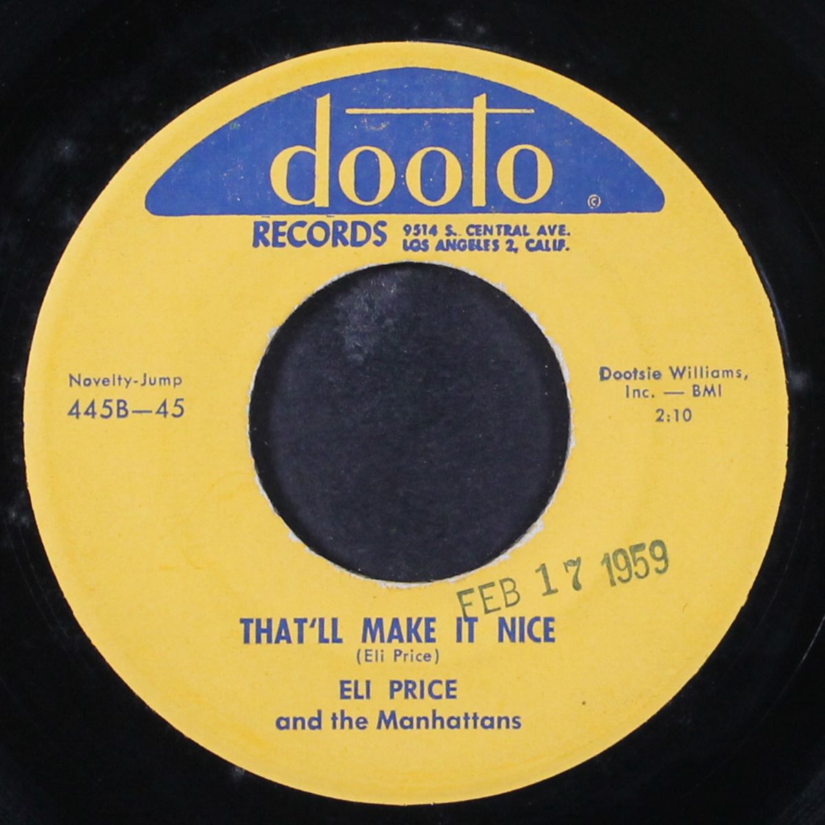my big dream / that'll make it nice by ELI PRICE & MANHATTANS