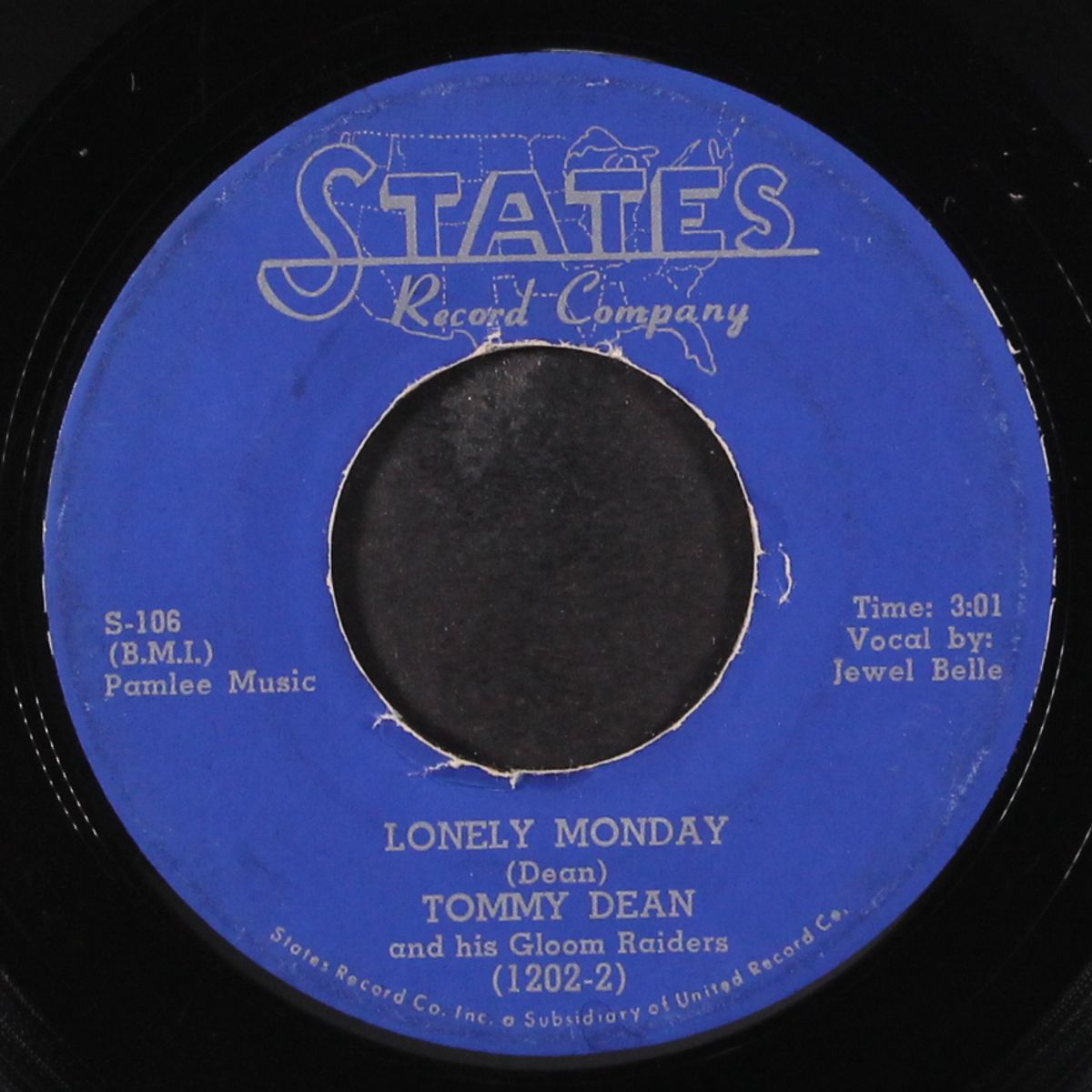 cool one groove two / lonely monday by TOMMY DEAN