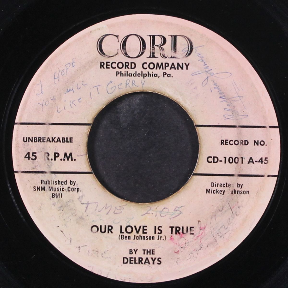 our love is true / one kiss, one smile and a dream by DELRAYS