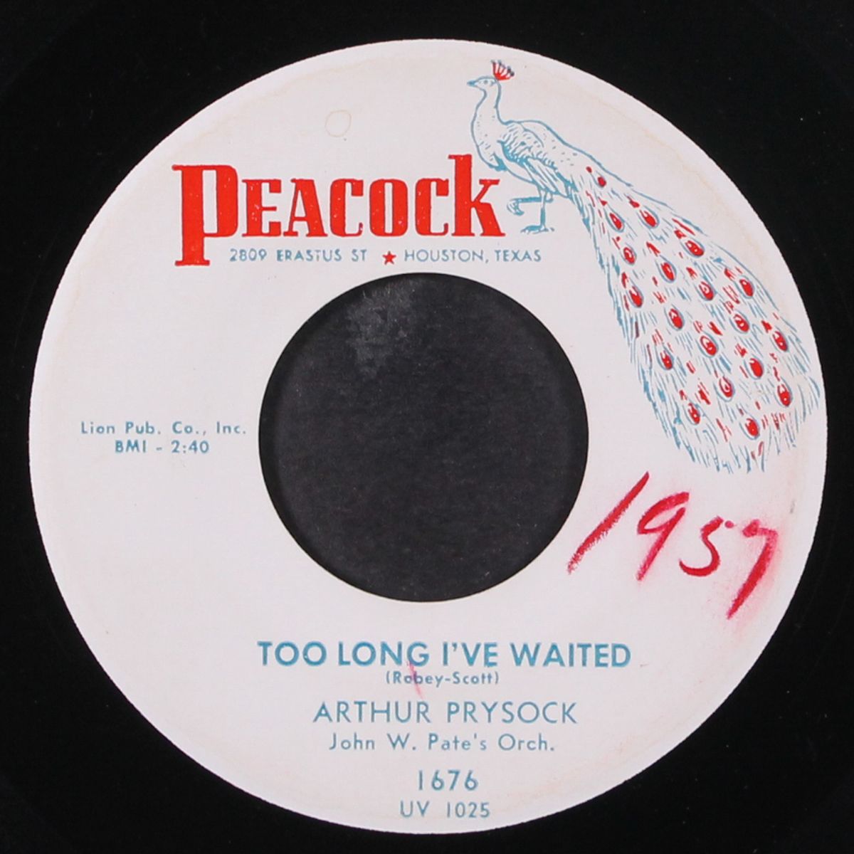bye bye baby / too long i've waited by ARTHUR PRYSOCK