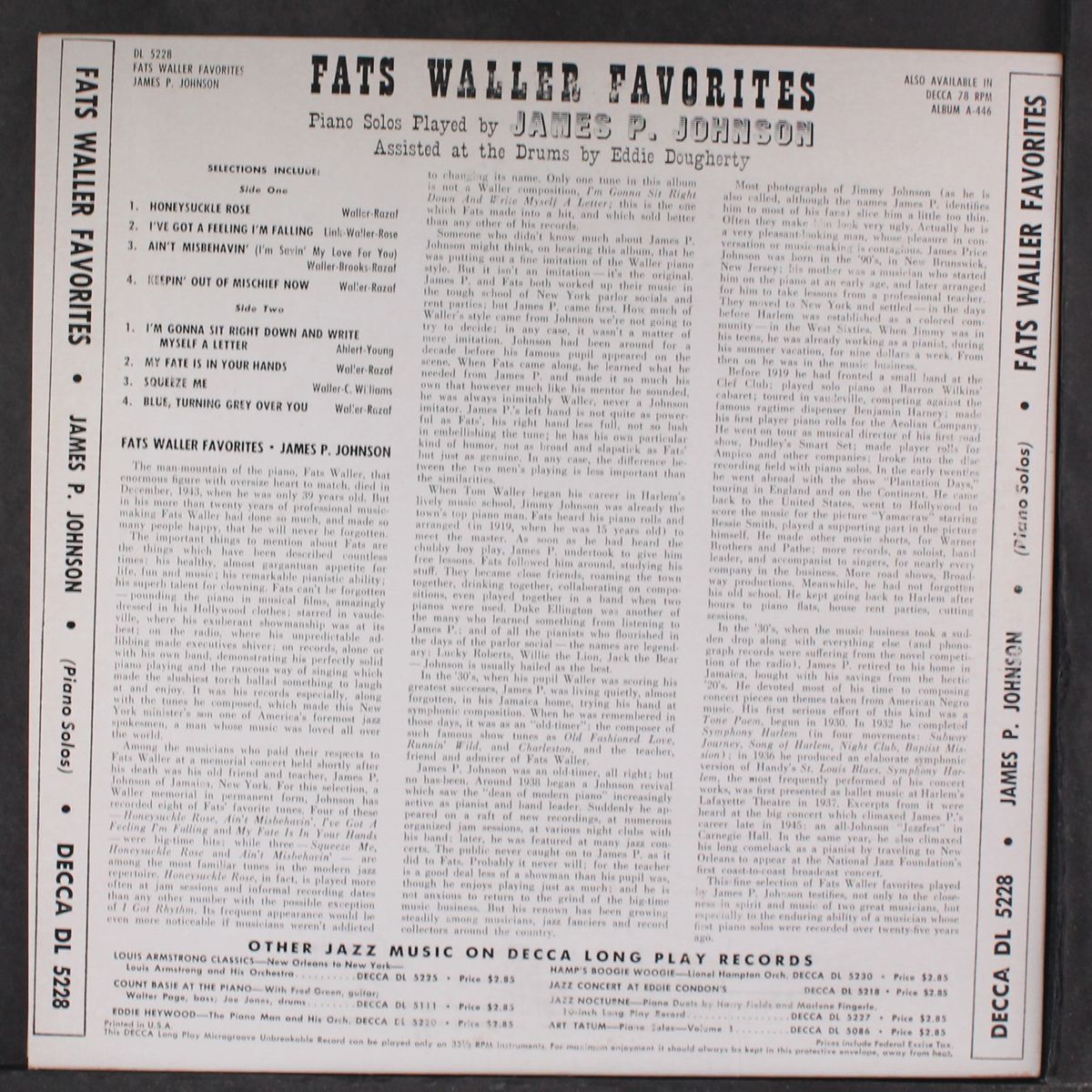 fats waller favorites by JAMES P. JOHNSON