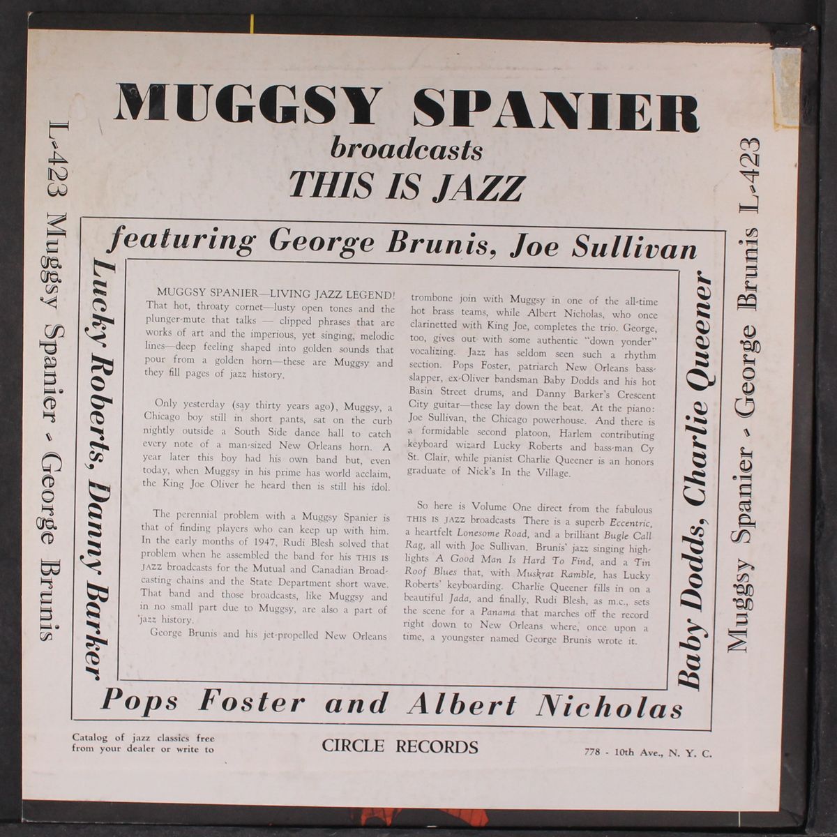 broadcasts by MUGGSY SPANIER
