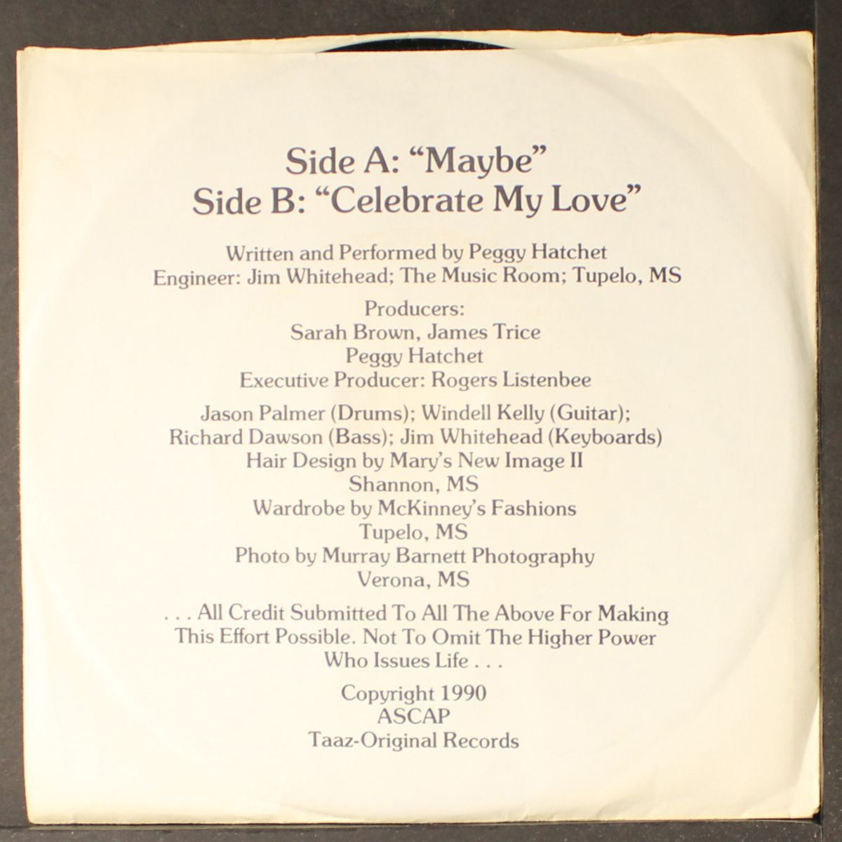 celebrate my love / maybe by MISS PEGGY HATCHET