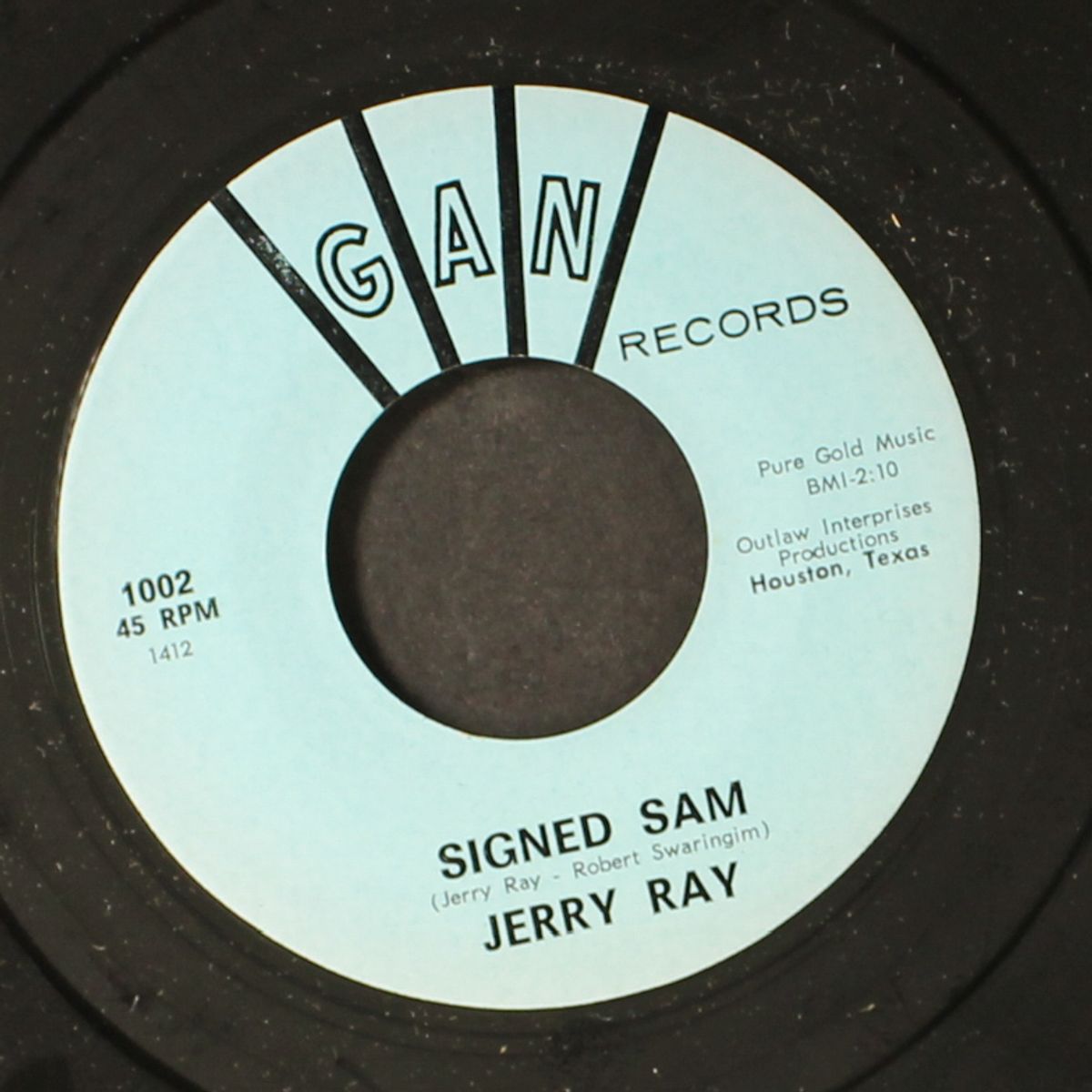 signed sam / lonely loving you by JERRY RAY