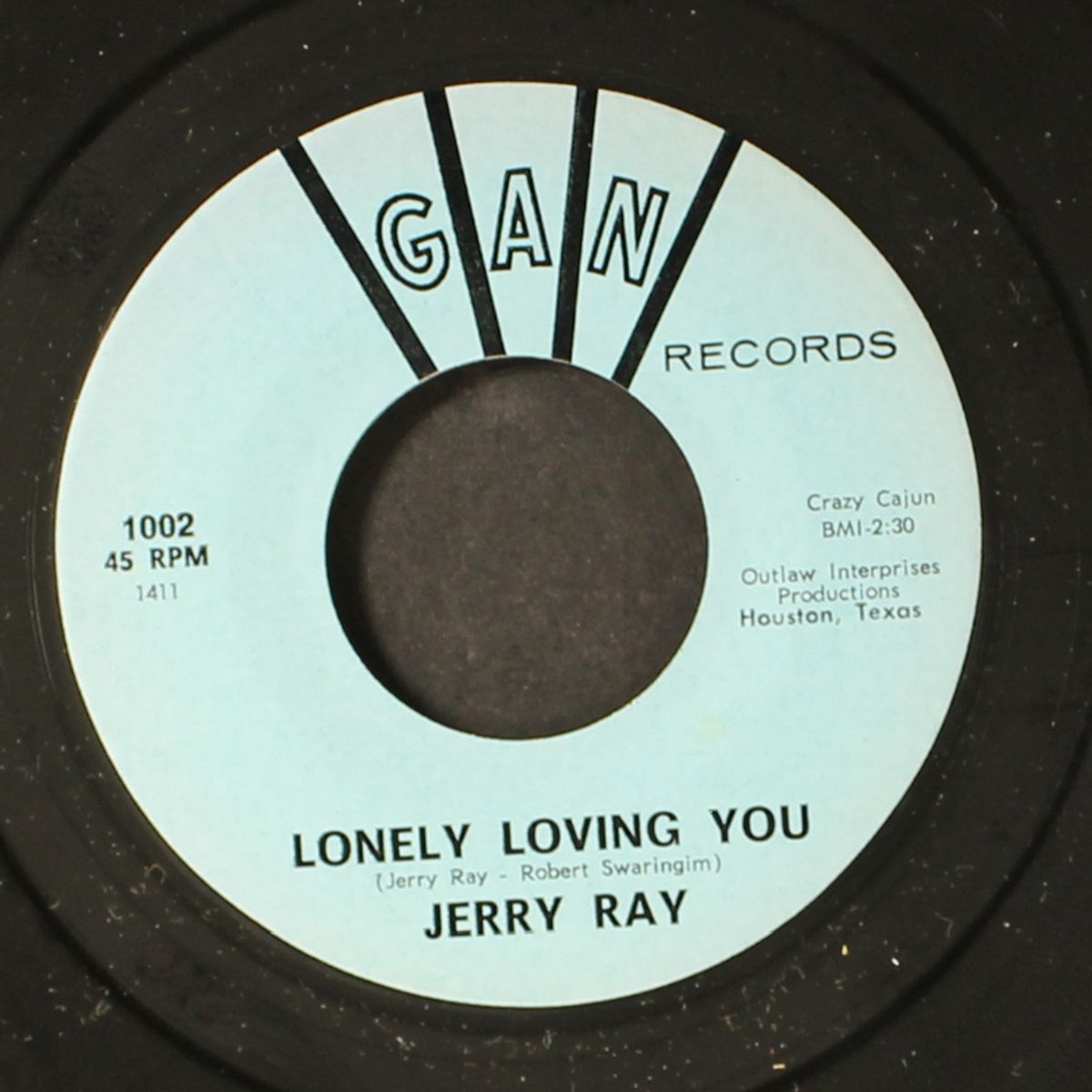 signed sam / lonely loving you by JERRY RAY