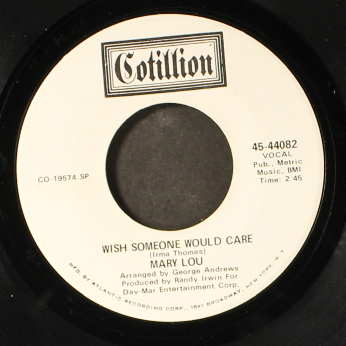 john you're wrong / wish someone would care by MARY LOU