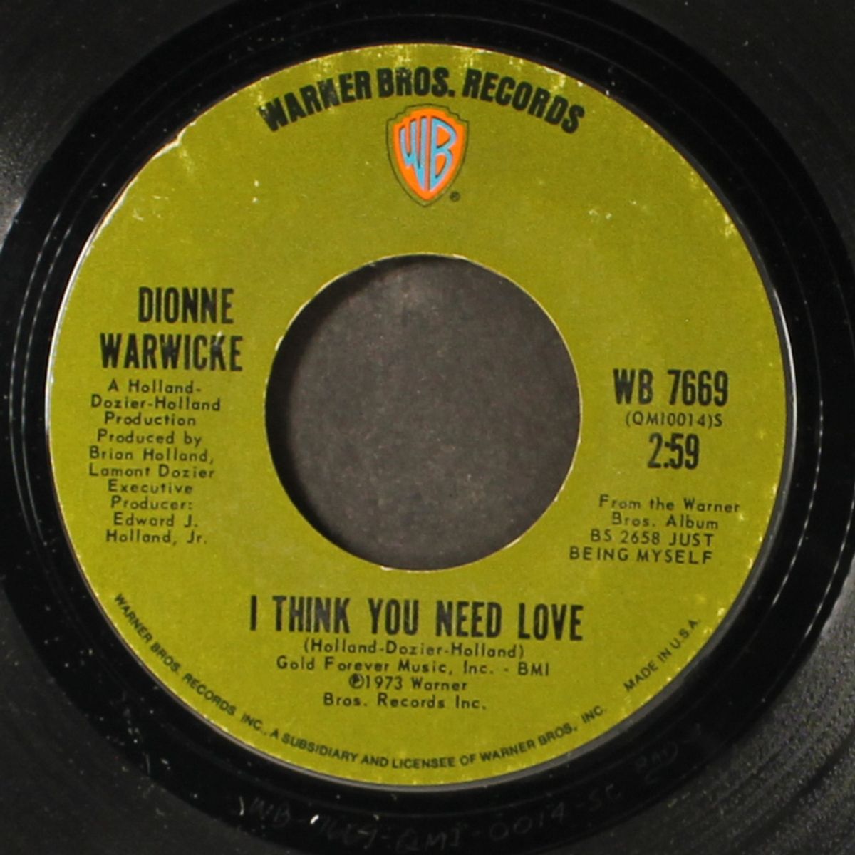 i think you need love / don't let my teardrops bother you by DIONNE WARWICKE