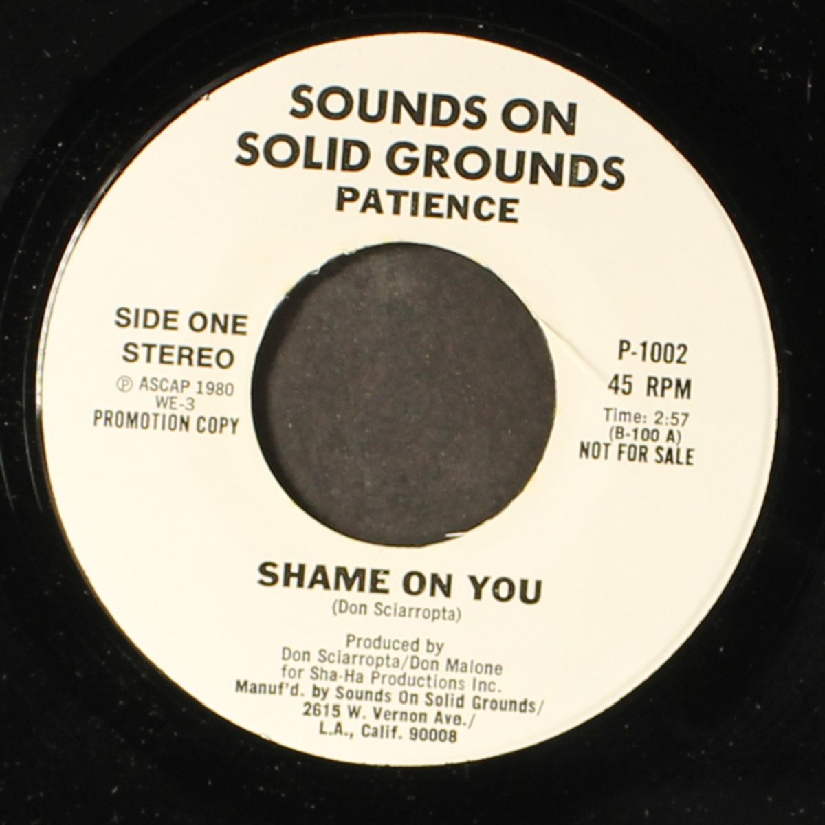 shame on you / same by PATIENCE