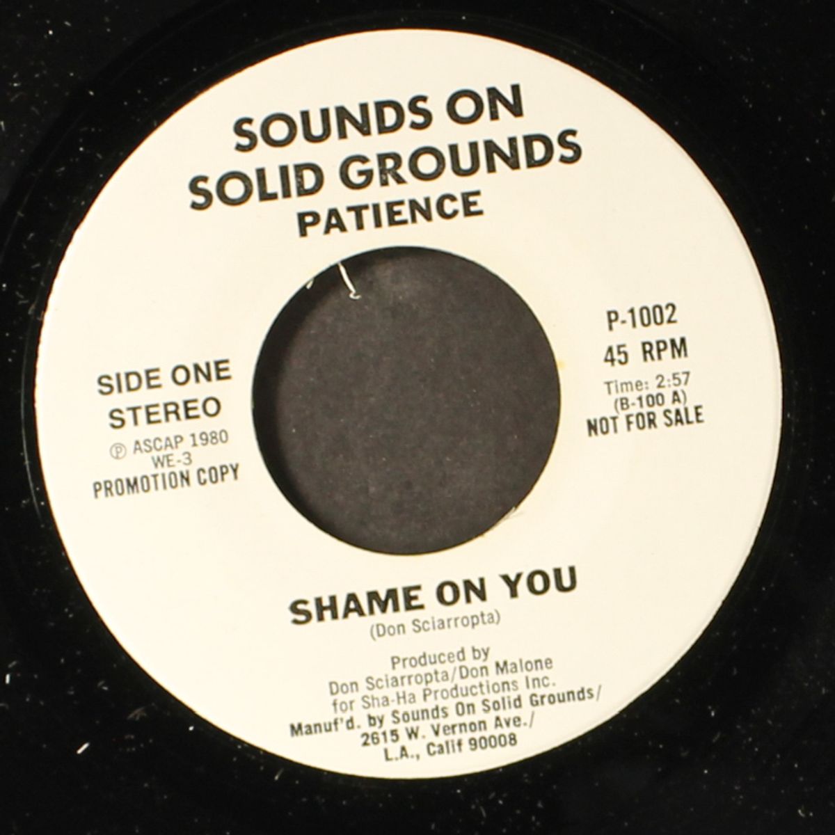 shame on you / same by PATIENCE