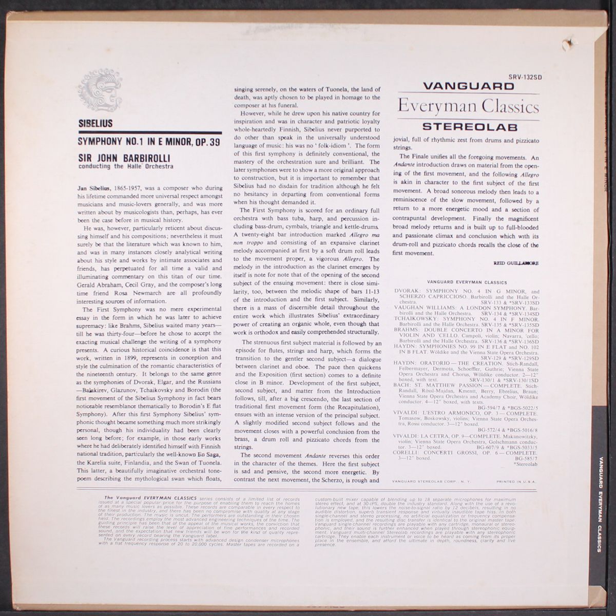 sibelius: symphony no. 1 by SIR JOHN BARBIROLLI