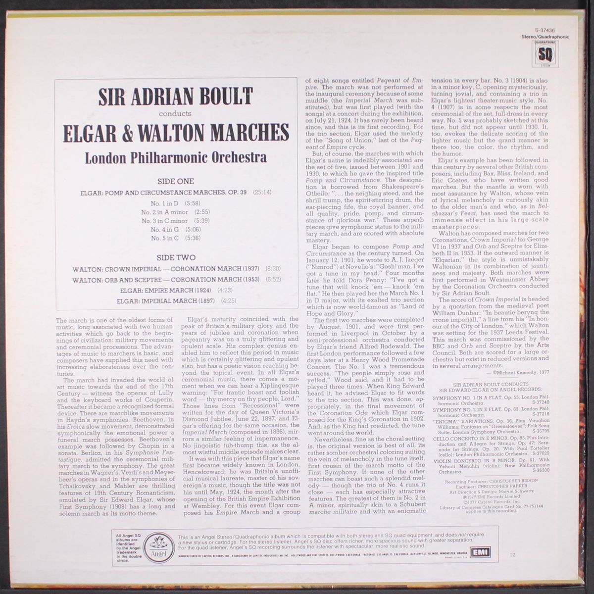 elgar / walton: marches by SIR ADRIAN BOULT