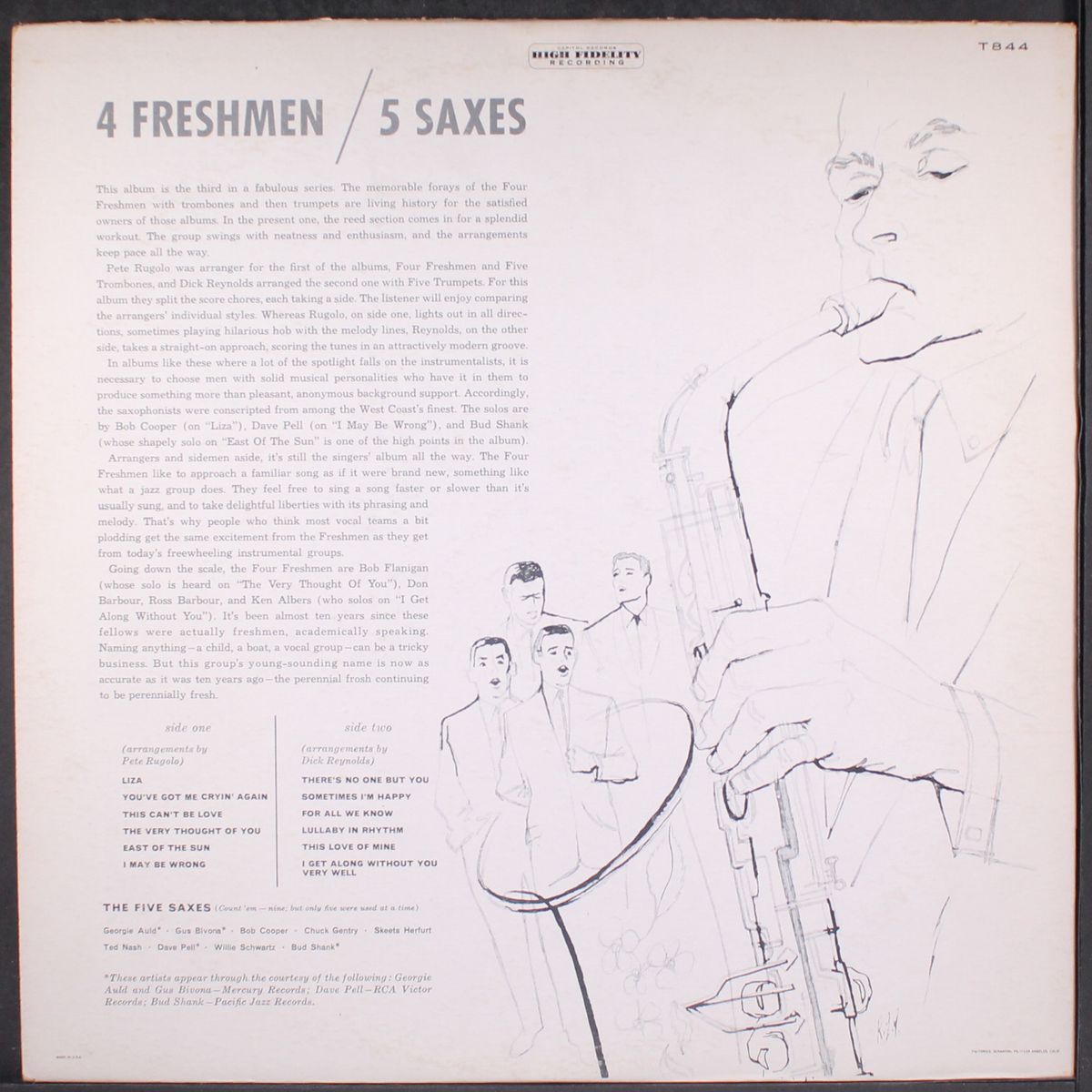 four freshman and five saxes by FOUR FRESHMEN