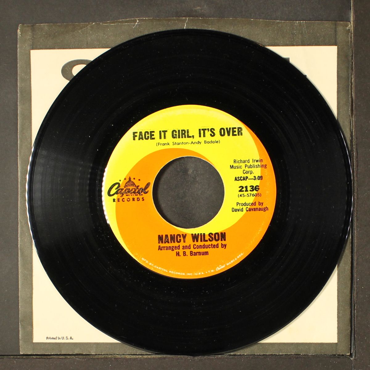the end of our love / face it girl, it's over by NANCY WILSON