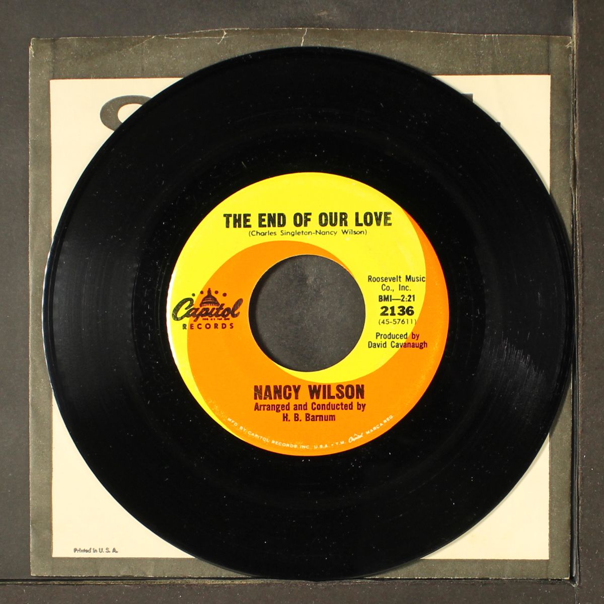 the end of our love / face it girl, it's over by NANCY WILSON
