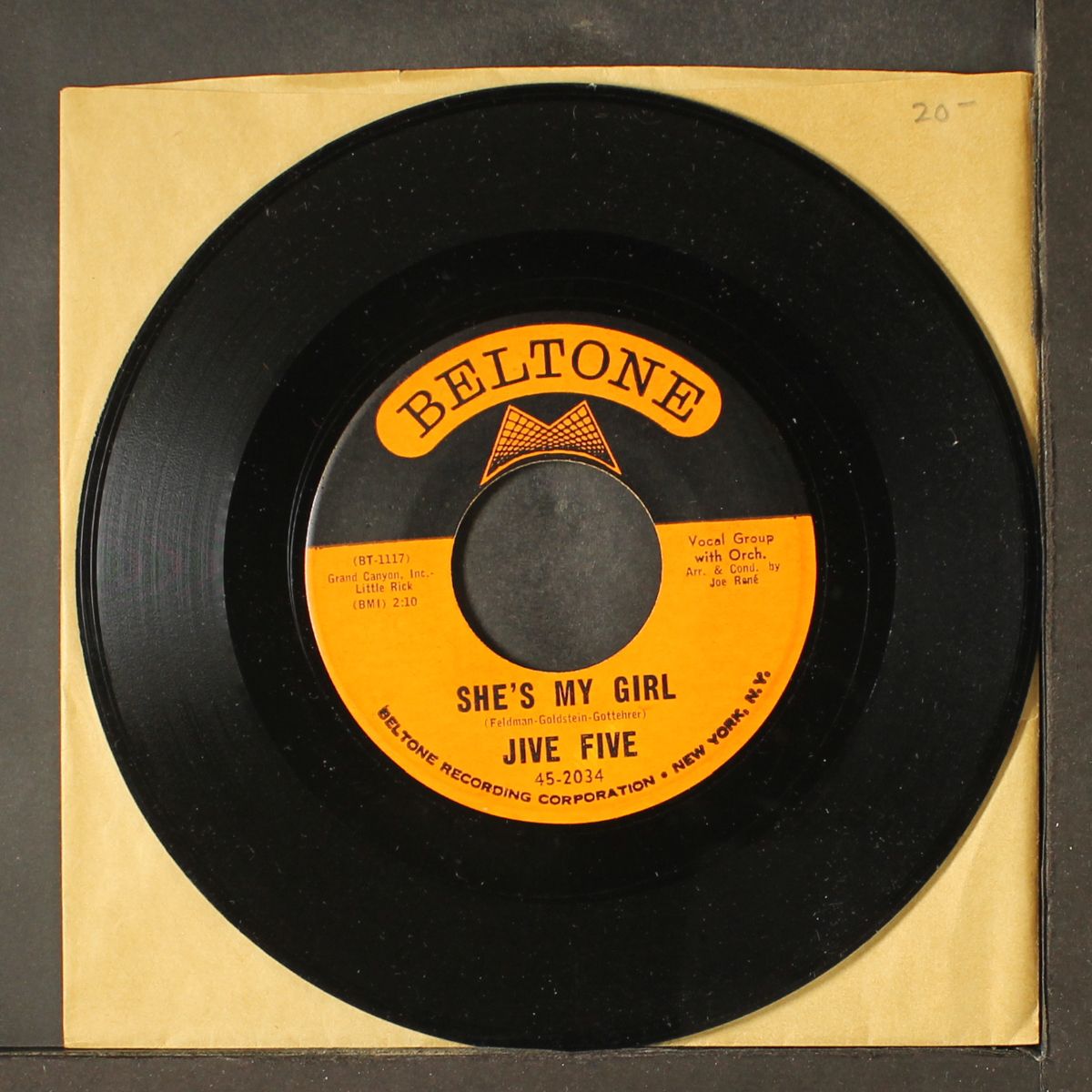 rain / she's my girl by JIVE FIVE