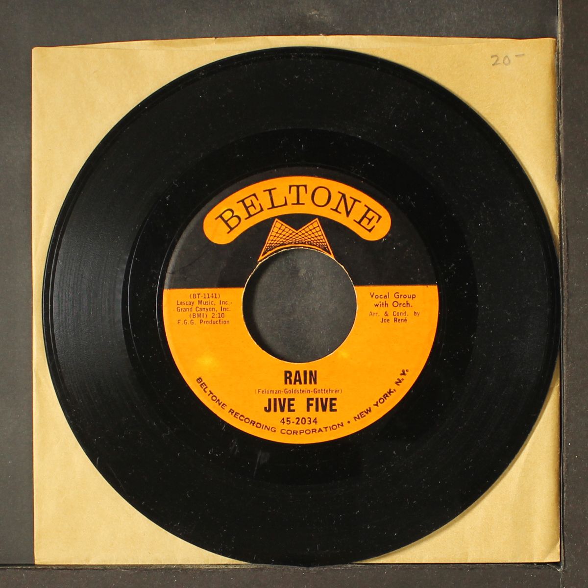 rain / she's my girl by JIVE FIVE
