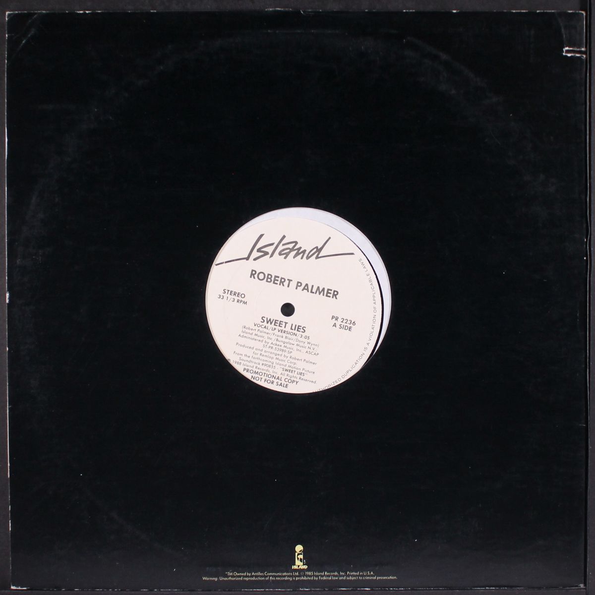 sweet lies / same by ROBERT PALMER