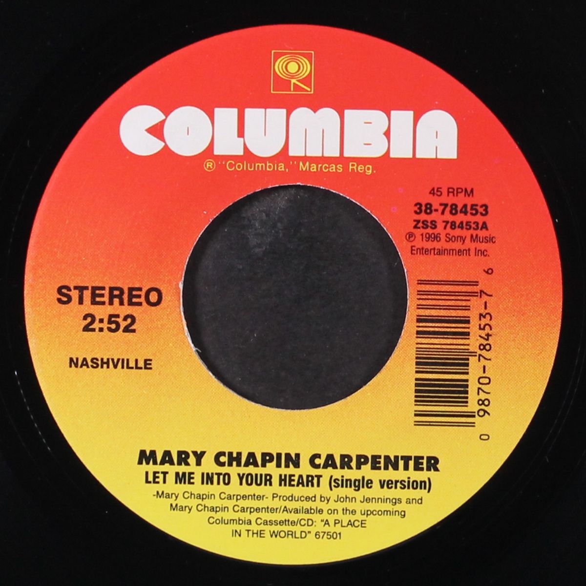 let me into your heart / downtown by MARY CHAPIN CARPENTER