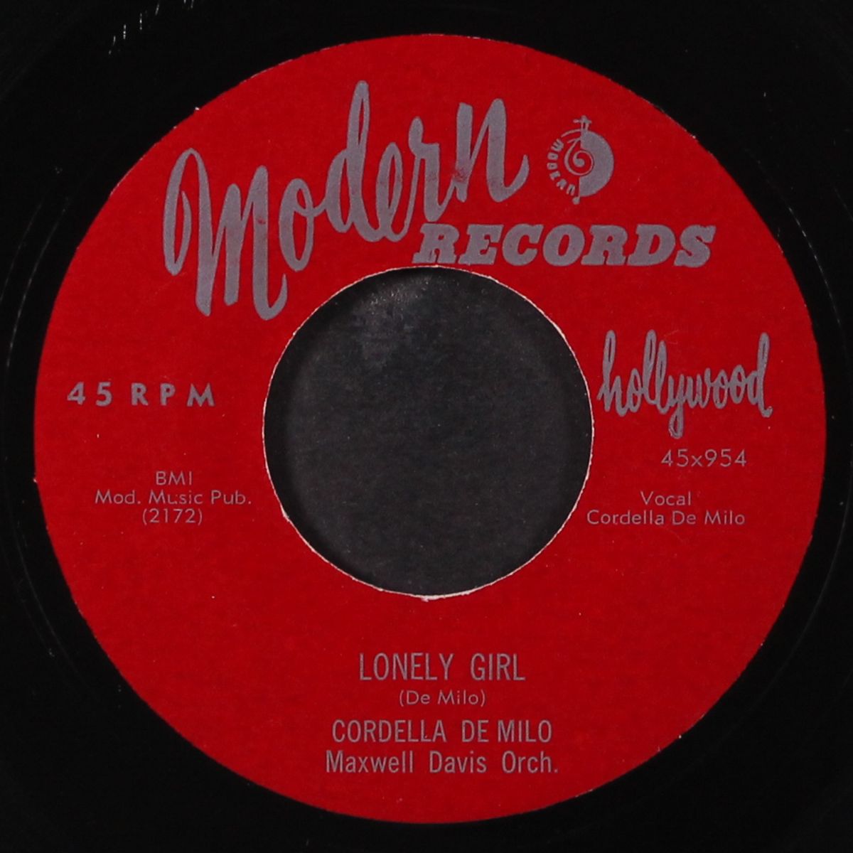 ain't gonna hush / lonely girl by CORDELLA DE MILO