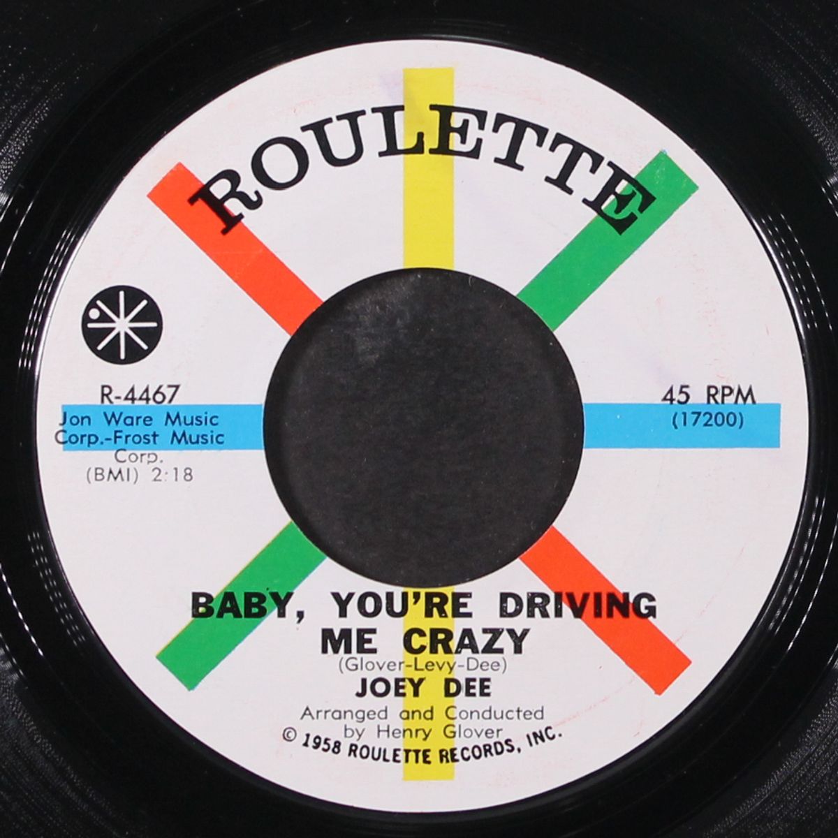 baby, you're driving me crazy / help me pick up the pieces by JOEY DEE & STARLITERS