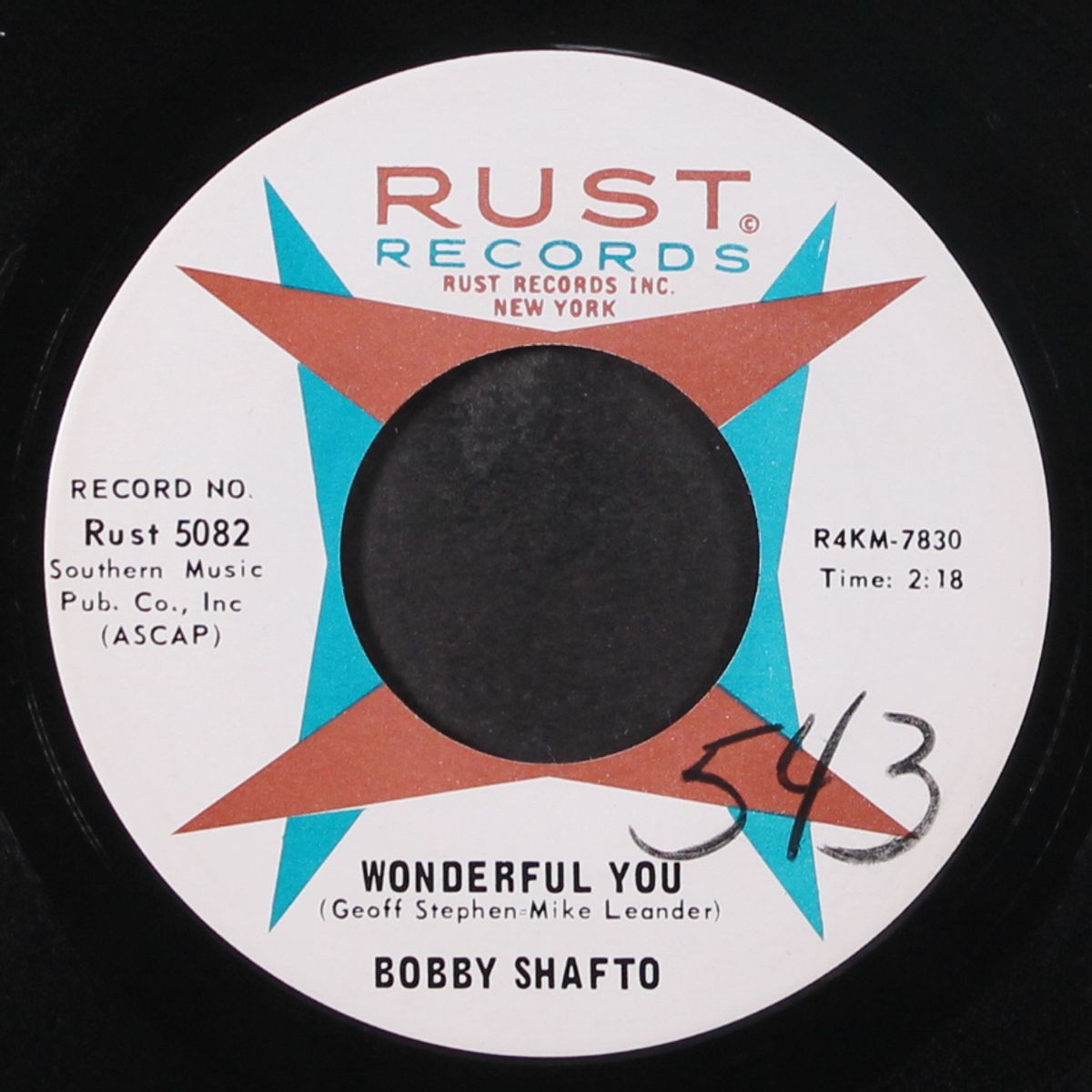 she's my girl / wonderful you by BOBBY SHAFTO