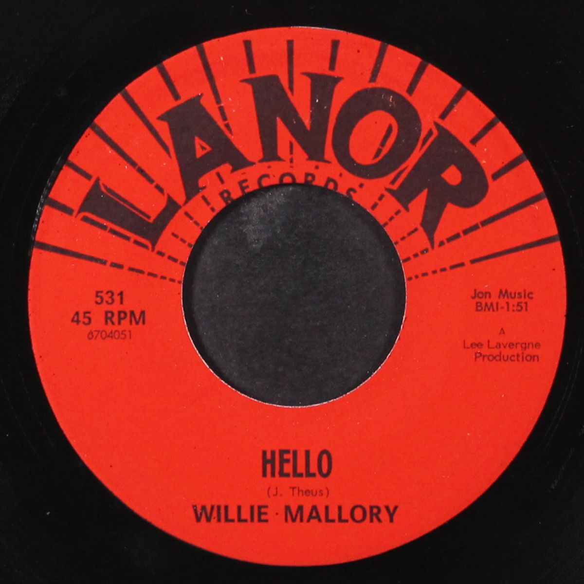 hello / loneliest man in the world by WILLIE MALLORY