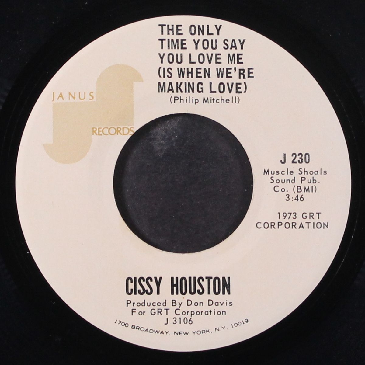 i'm so glad i can love again / the only time you say you love me by CISSY HOUSTON