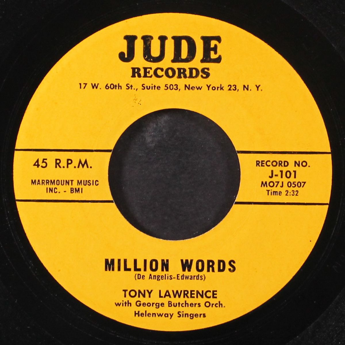 i need somebody / million words by TONY LAWRENCE