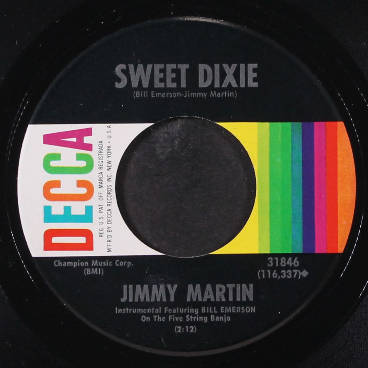 the last song / sweet dixie by JIMMY MARTIN