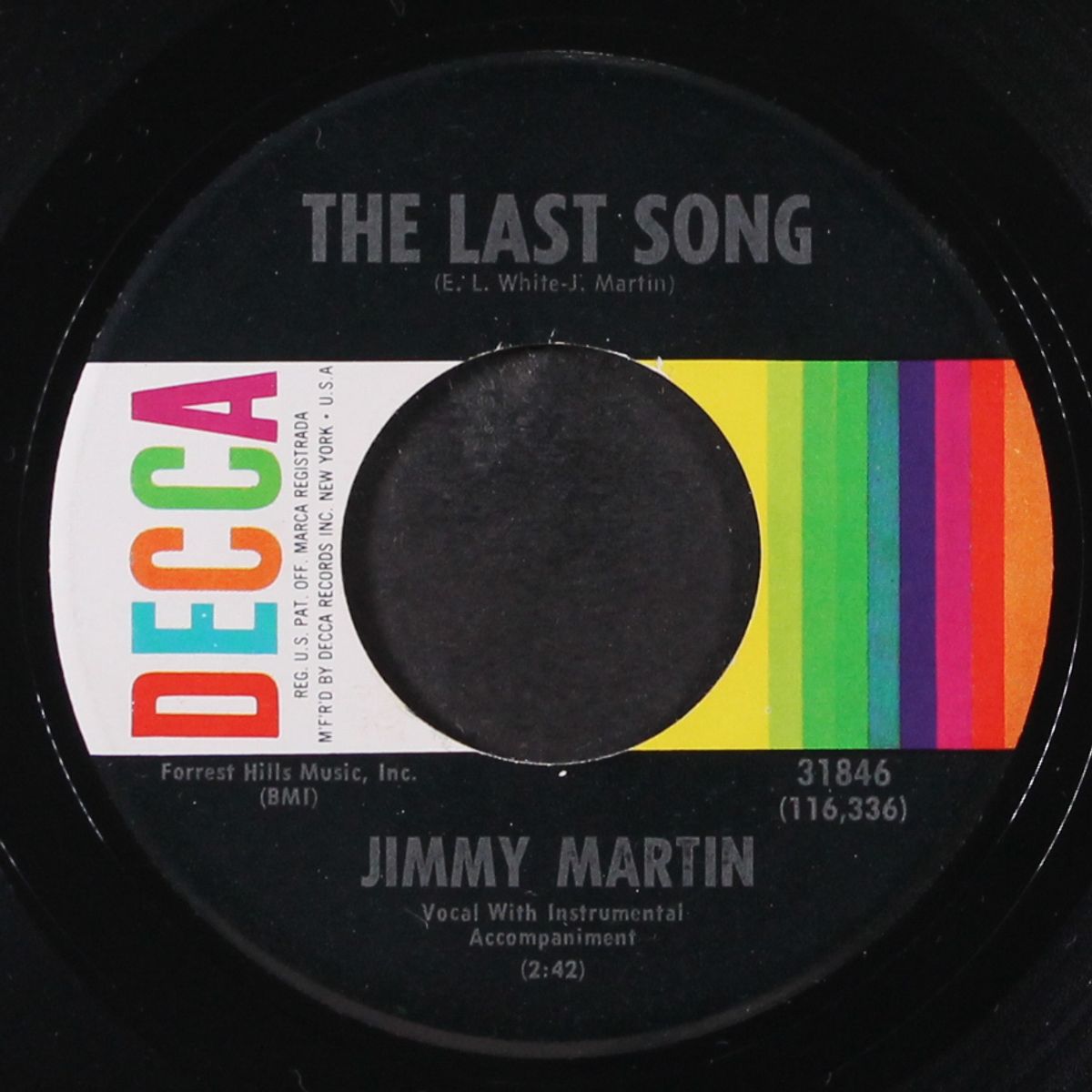 the last song / sweet dixie by JIMMY MARTIN