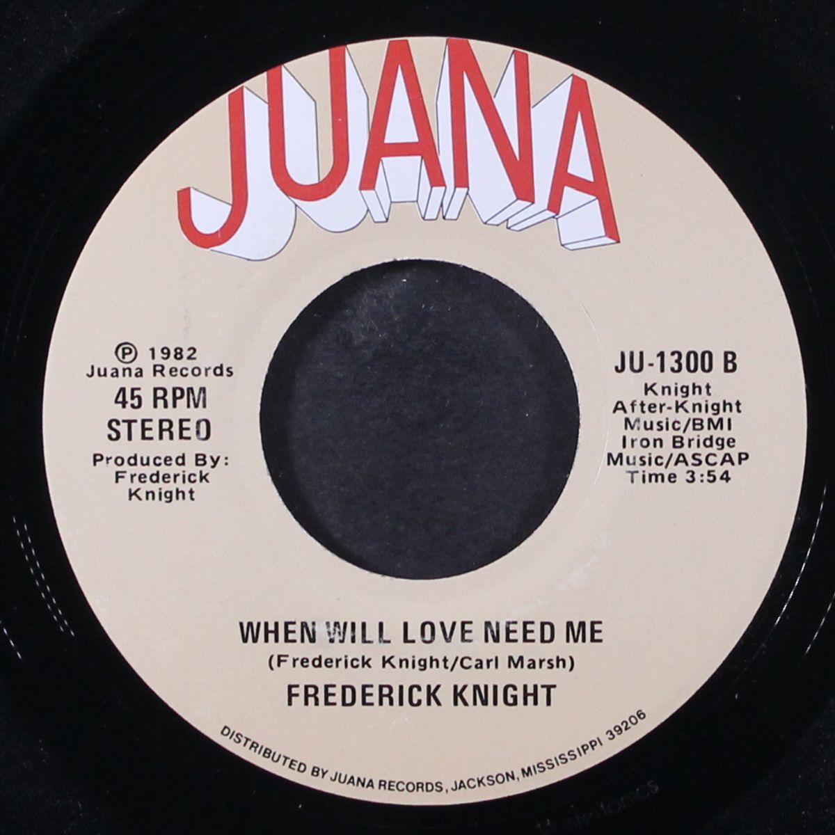 you're the best thing in my life / when will love need me by FREDERICK KNIGHT