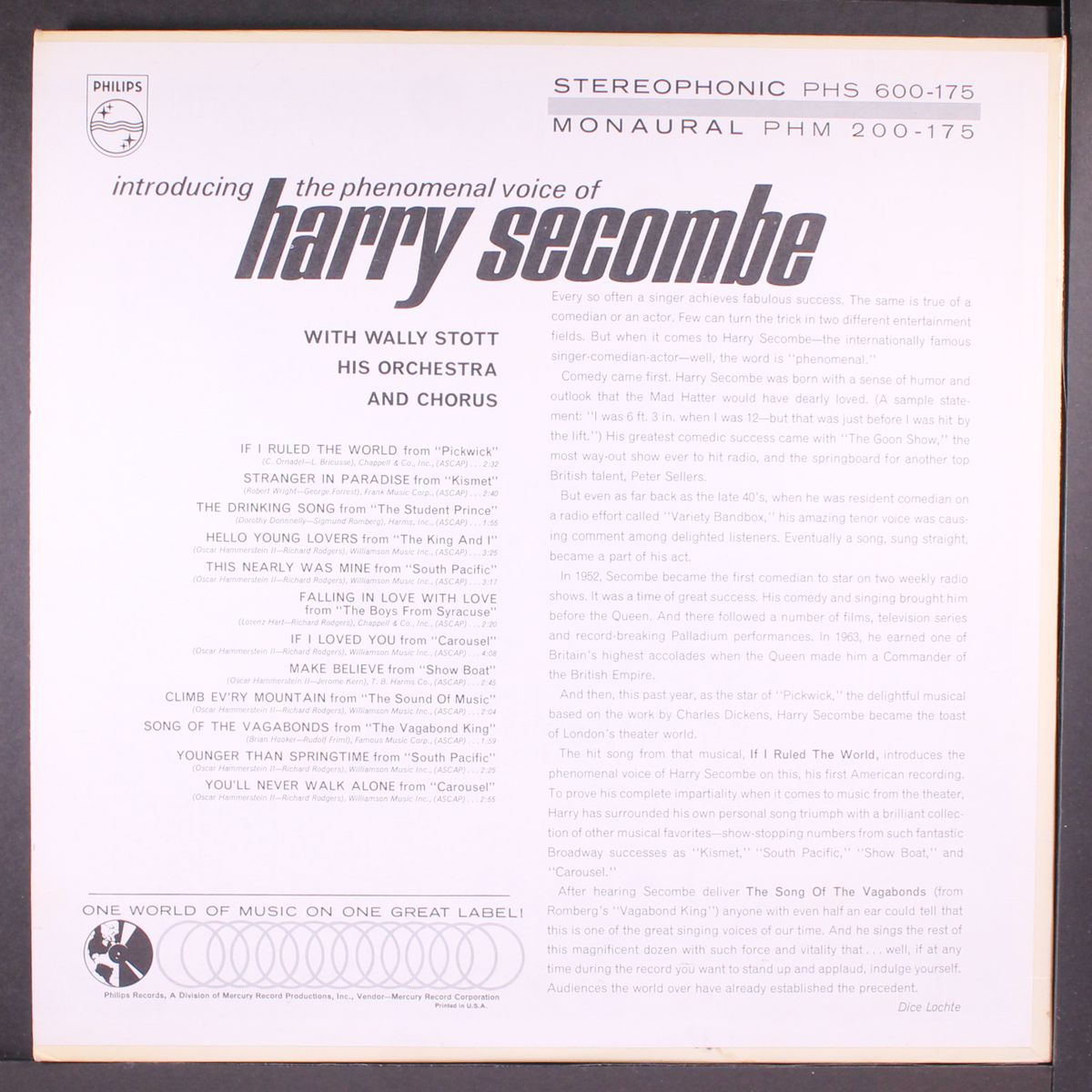 introducing the phenomenal voice of by HARRY SECOMBE