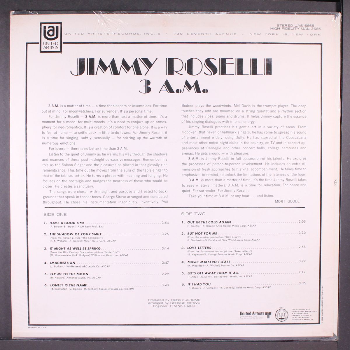 3 a.m. by JIMMY ROSELLI