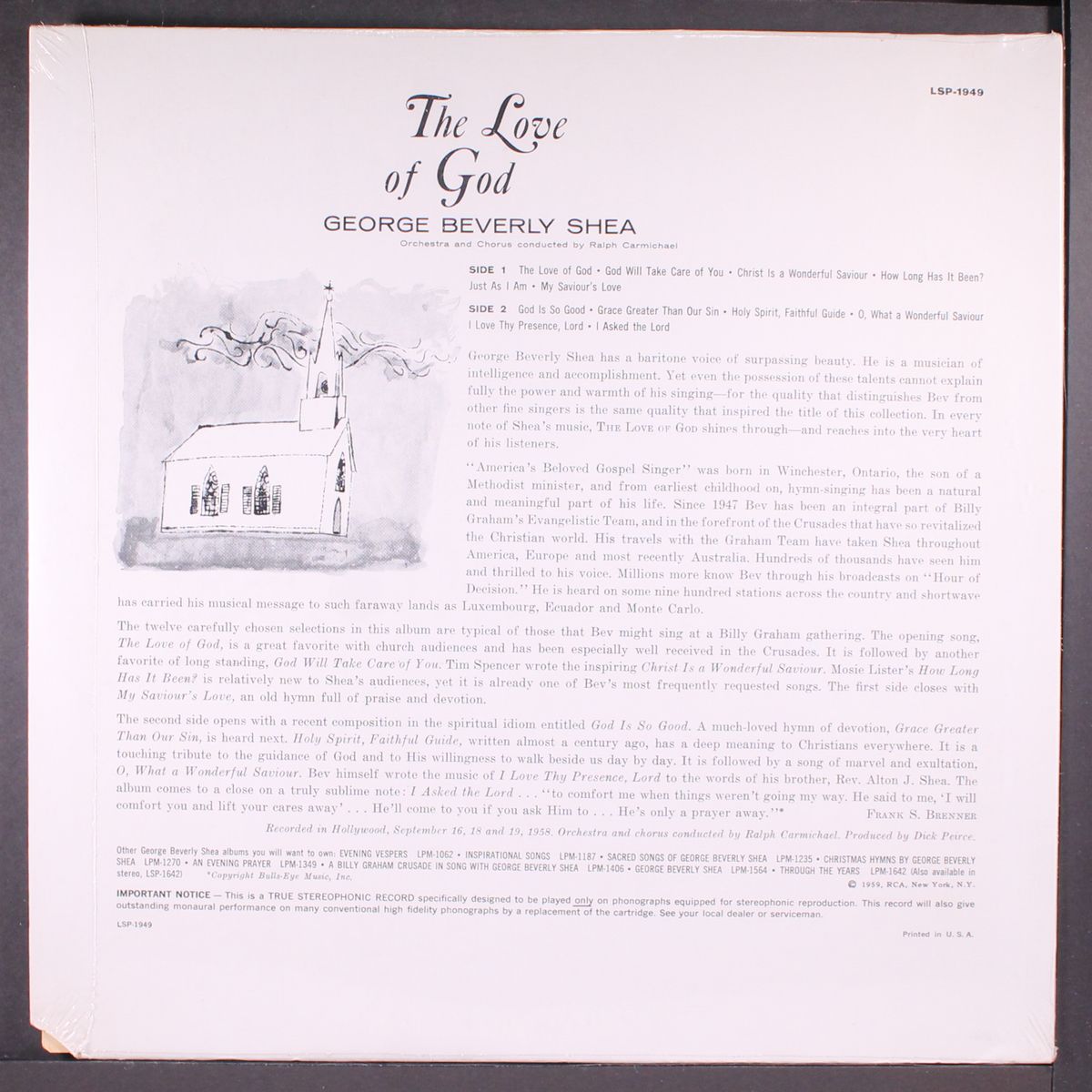 the love of god by GEORGE BEVERLY SHEA
