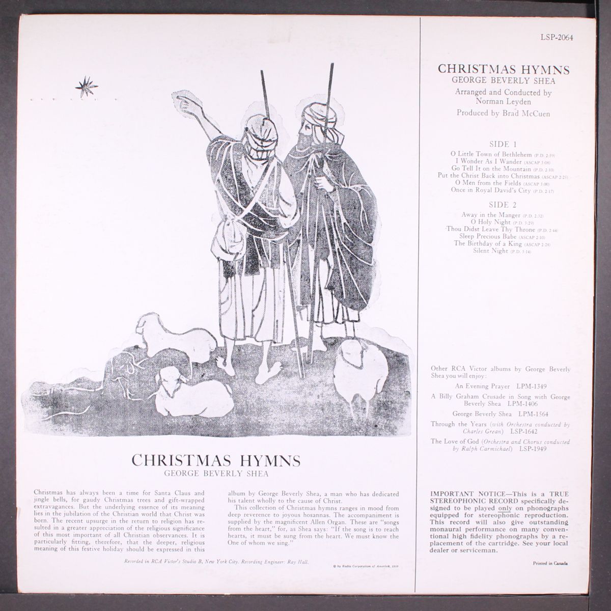 christmas hymns by GEORGE BEVERLY SHEA