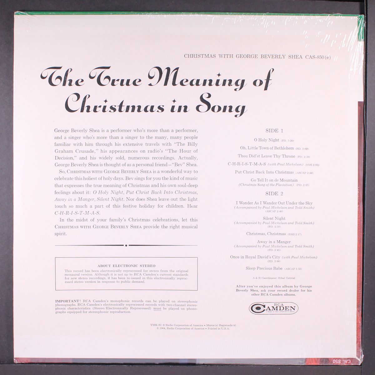 christmas with by GEORGE BEVERLY SHEA