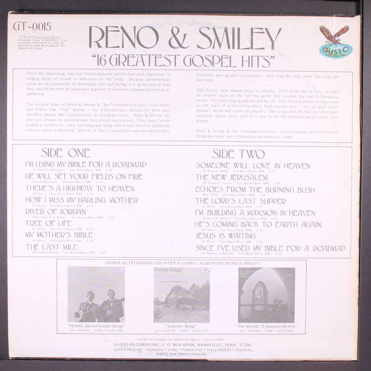 16 greatest gospel hits by RENO & SMILEY