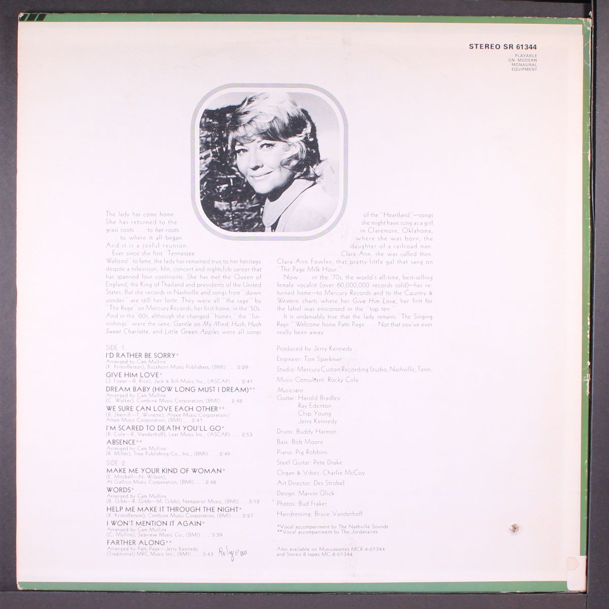 i'd rather be sorry by PATTI PAGE