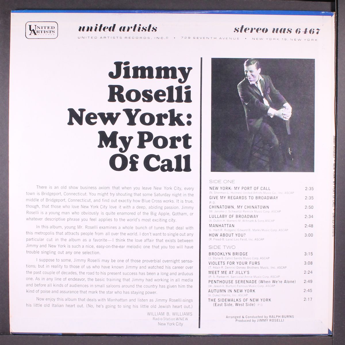 new york my port of call by JIMMY ROSELLI