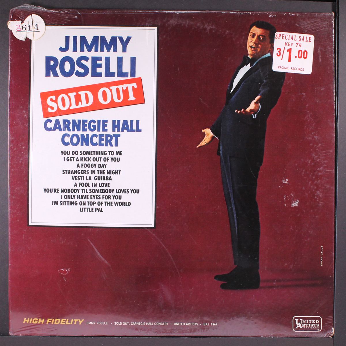 sold out carnegie hall concert by JIMMY ROSELLI