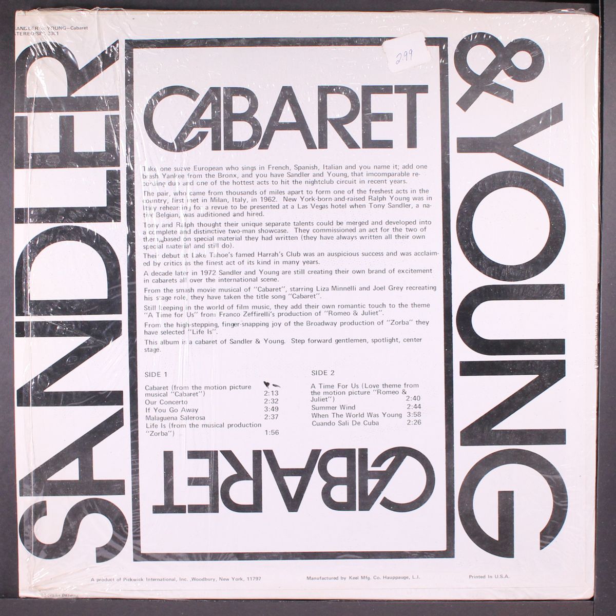 cabaret by SANDLER & YOUNG