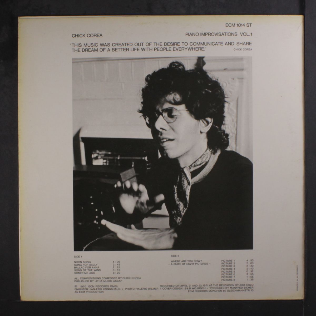 piano improvisations, volume 1 by CHICK COREA
