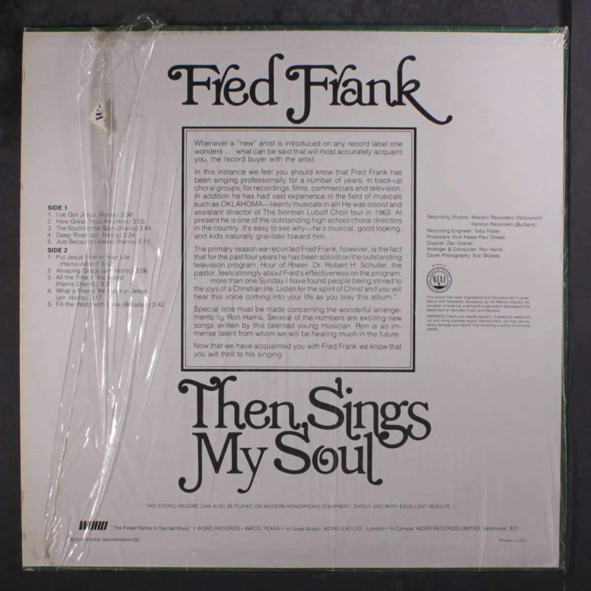 then sings my soul by FRED FRANK