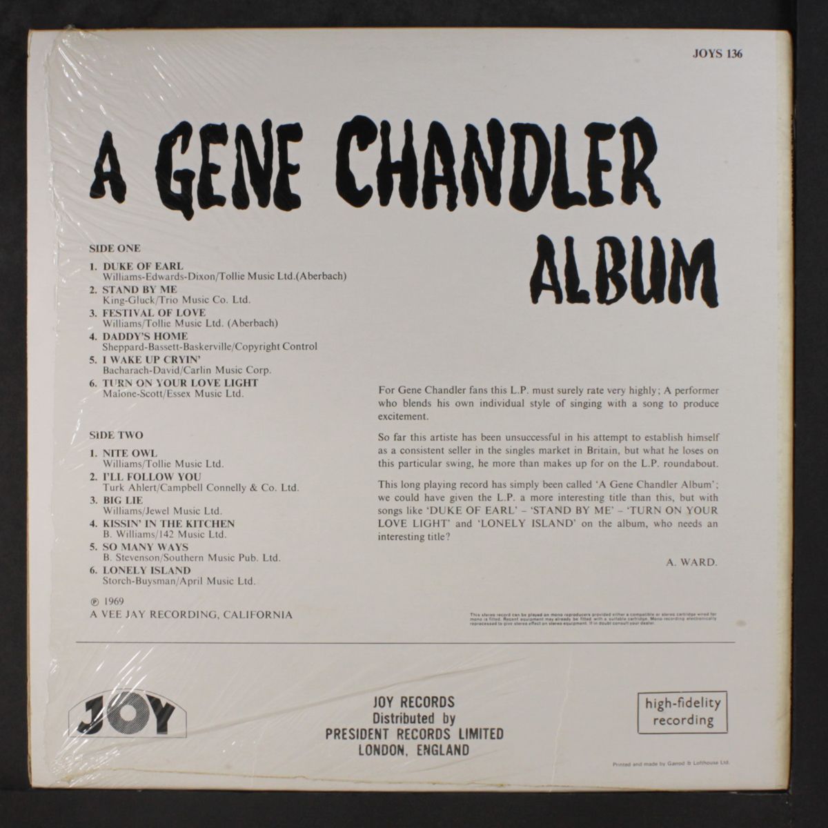 a gene chandler album by GENE CHANDLER