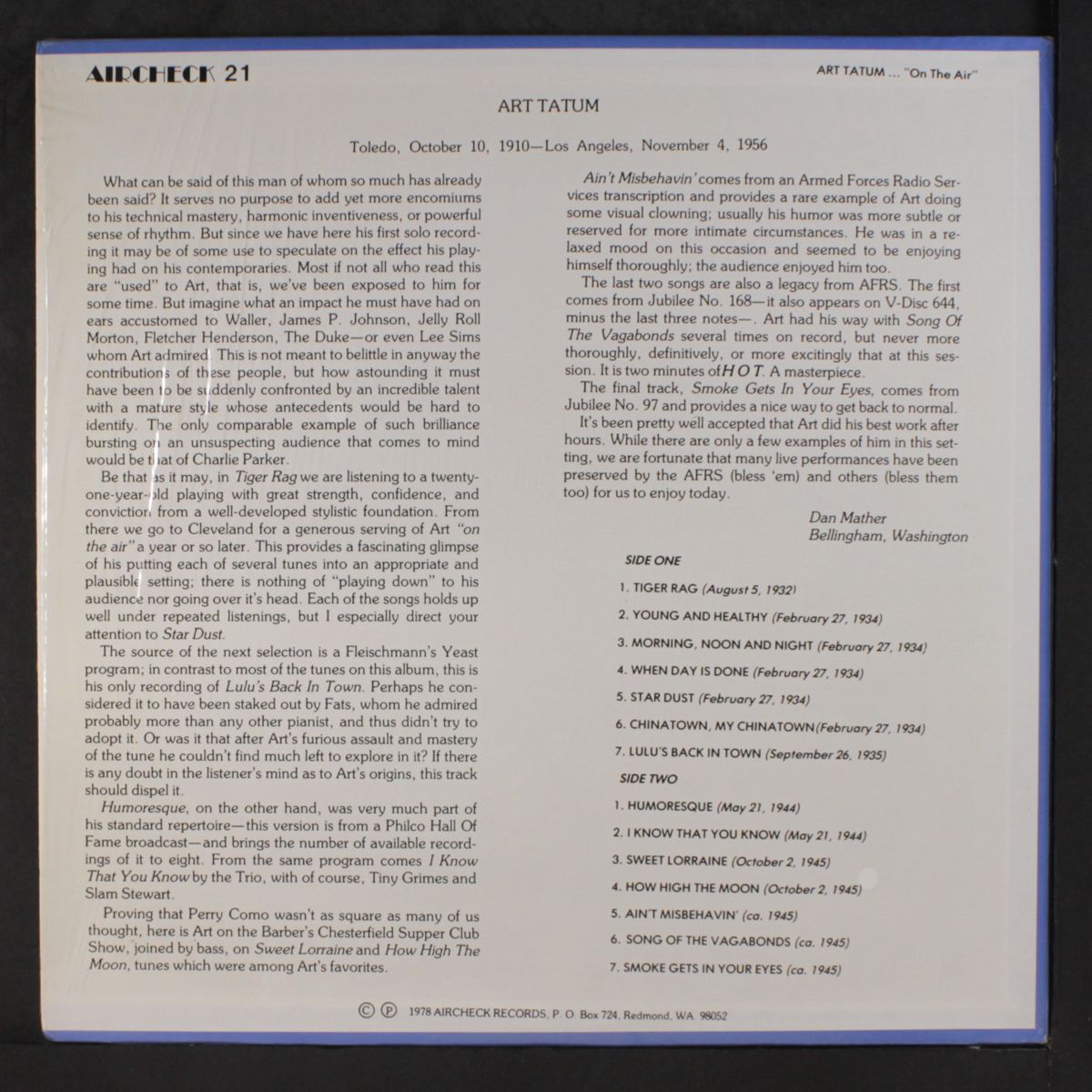 on the air by ART TATUM